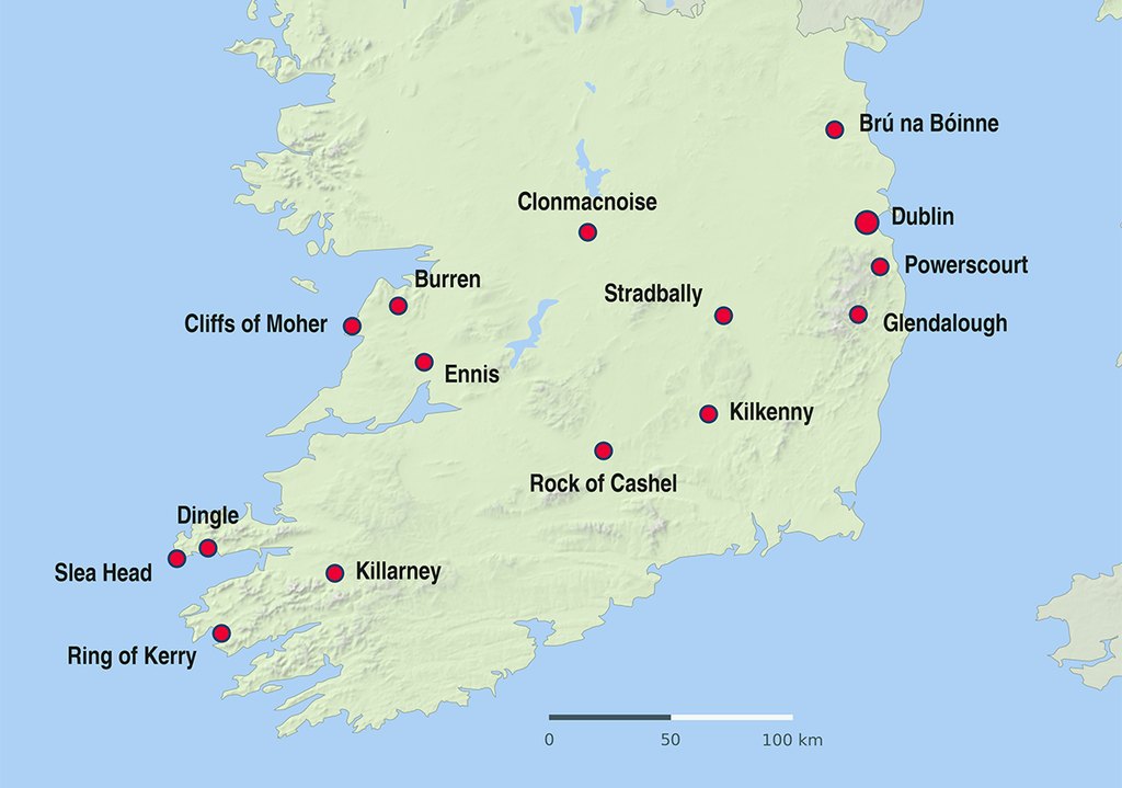 Irland – Reisekarte der IntensivReise 2027