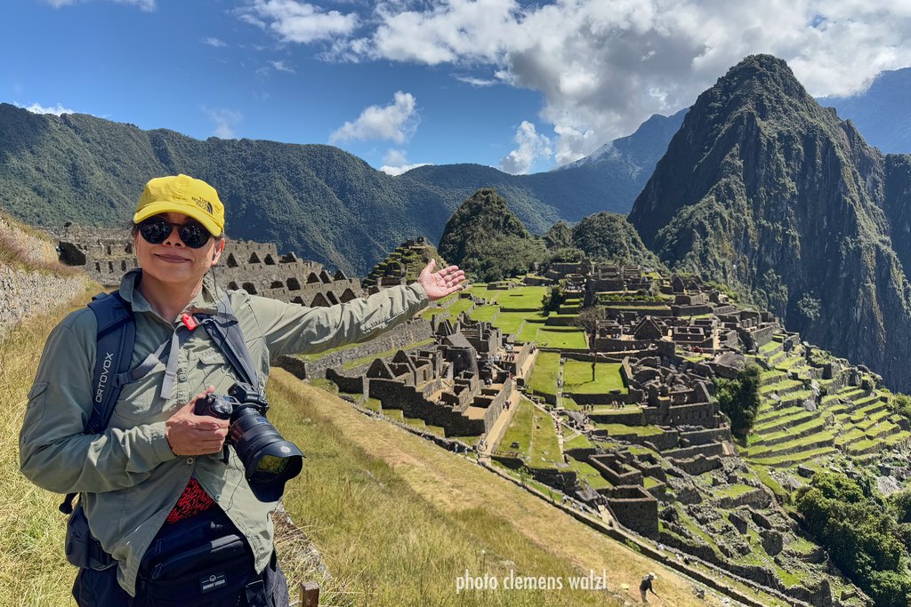 Machu Picchu, Peru — Kalya am Aussichtspunkt