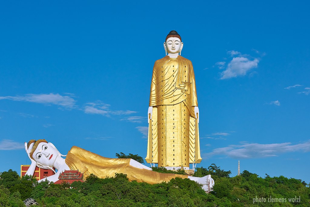 Stehender und liegender Riesen-Buddha bei Monywa, Myanmar