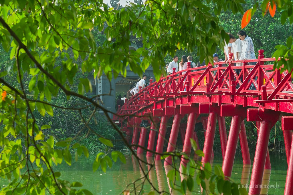 Rote Thê-Húc-Brücke am Hoan-Kiem-See, Hanoi